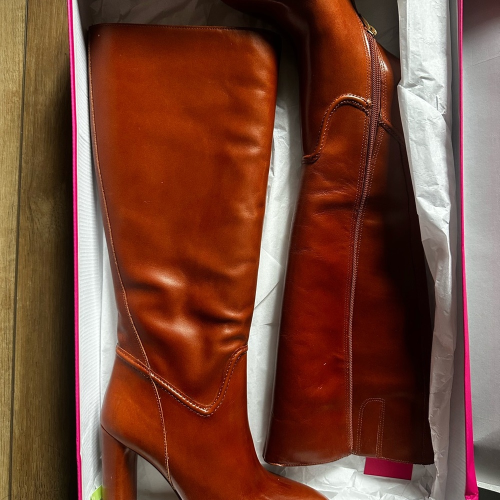 Vince Camuto Brown Leather Heeled Boots
